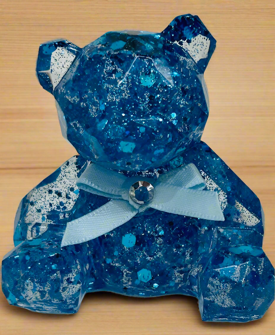 Handcrafted Resin Teddy Bear - Bow