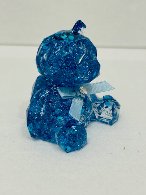 Handcrafted Resin Teddy Bear - Bow