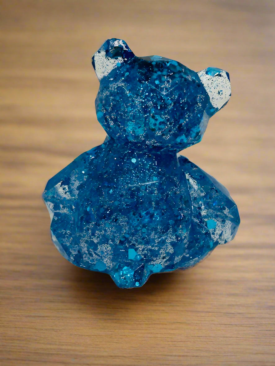 Handcrafted Resin Teddy Bear - Bow