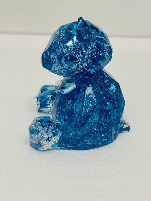 Handcrafted Resin Teddy Bear - Bow