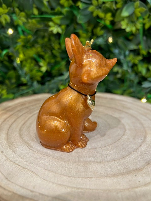 Resin Fox - Crown & Heart Charm