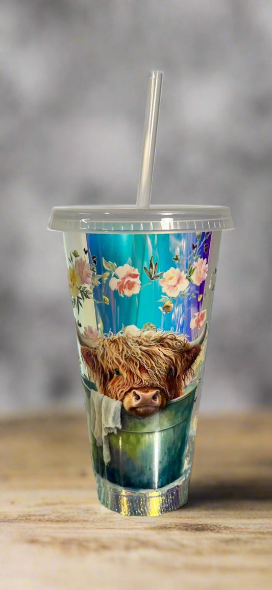 24oz Tumbler, Highland Cow