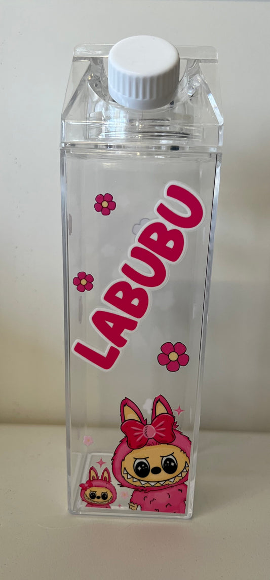 Labubu Milk Carton Water Bottle