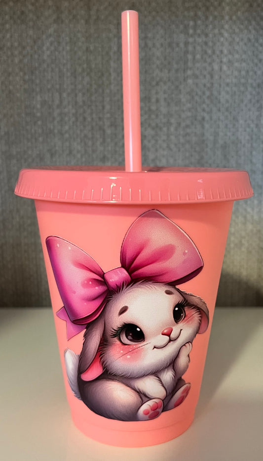 16oz Tumbler, Pink Easter Bunny