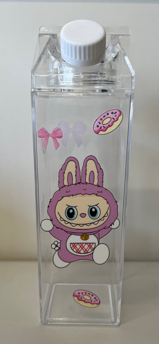 Labubu Milk Carton Water Bottle