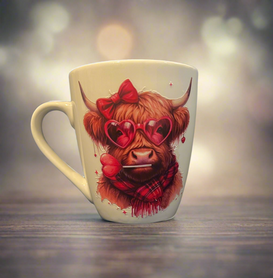 Highland Cow Valentines Mug