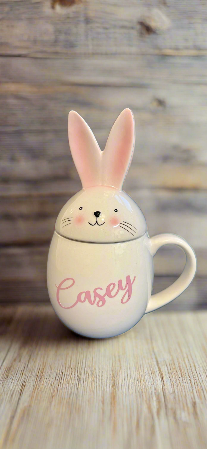 Springtime/Easter ceramic personalised mug