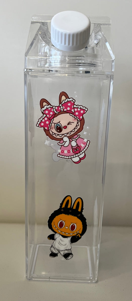 Labubu Milk Carton Water Bottle