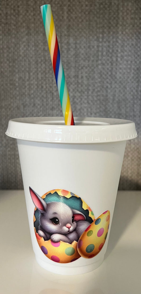 16oz Tumbler, Rainbow Easter Bunny