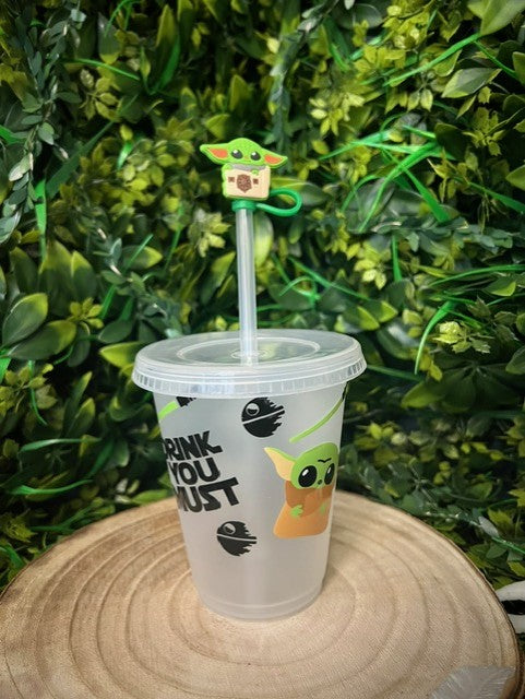 Yoda 16oz Tumbler with straw topper